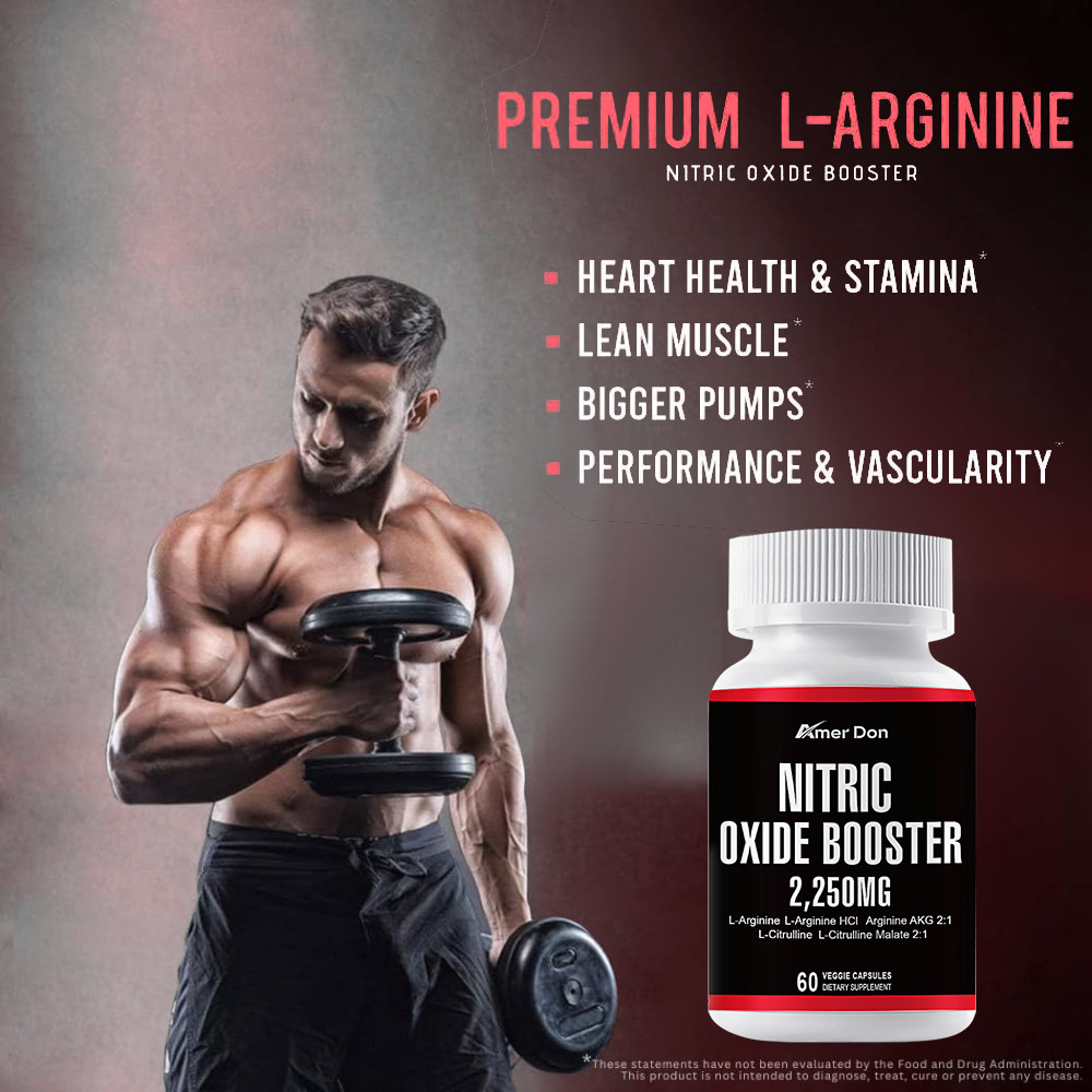 Nitric Oxide L-Arginine Pre Workout+Testosterone Booster,Multivitamin Men’s,Test