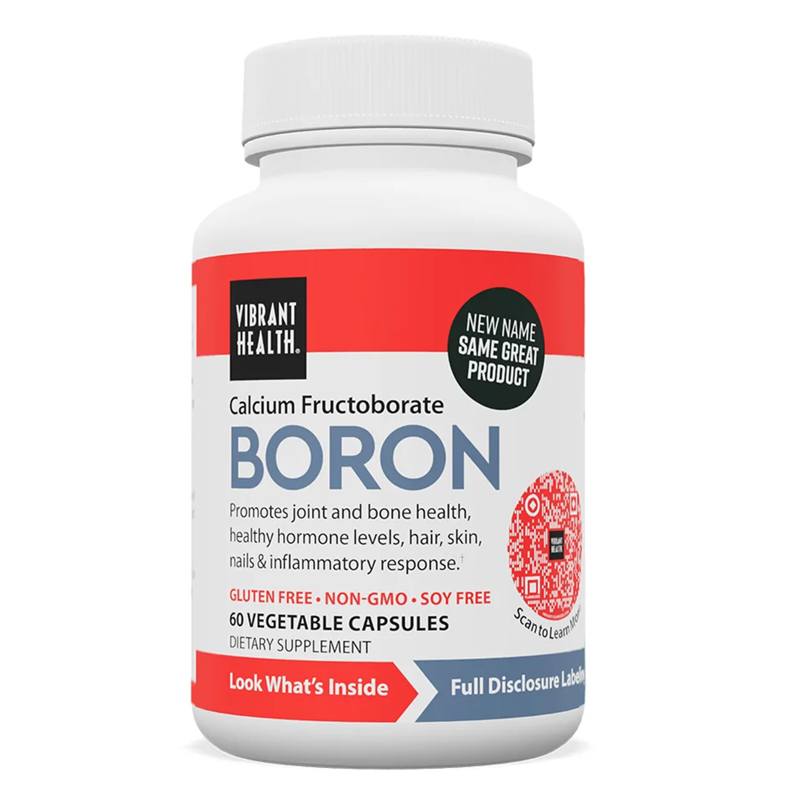 Vibrant Health Super Natural Boron 60 Veg Caps Made In USA Free Shipping