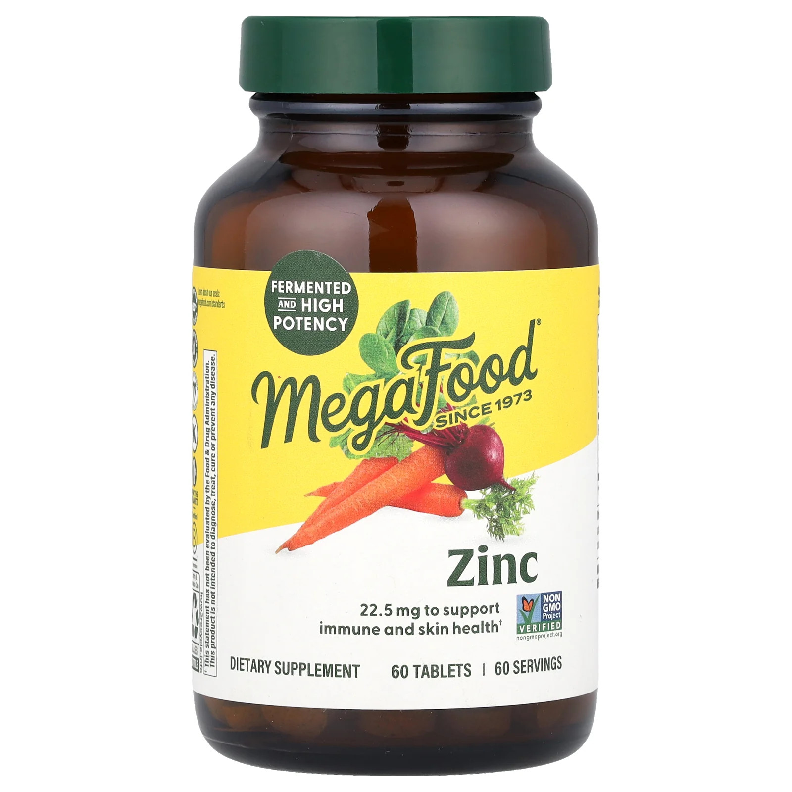 2 X MegaFood, Zinc, 22.5 mg, 60 Tablets