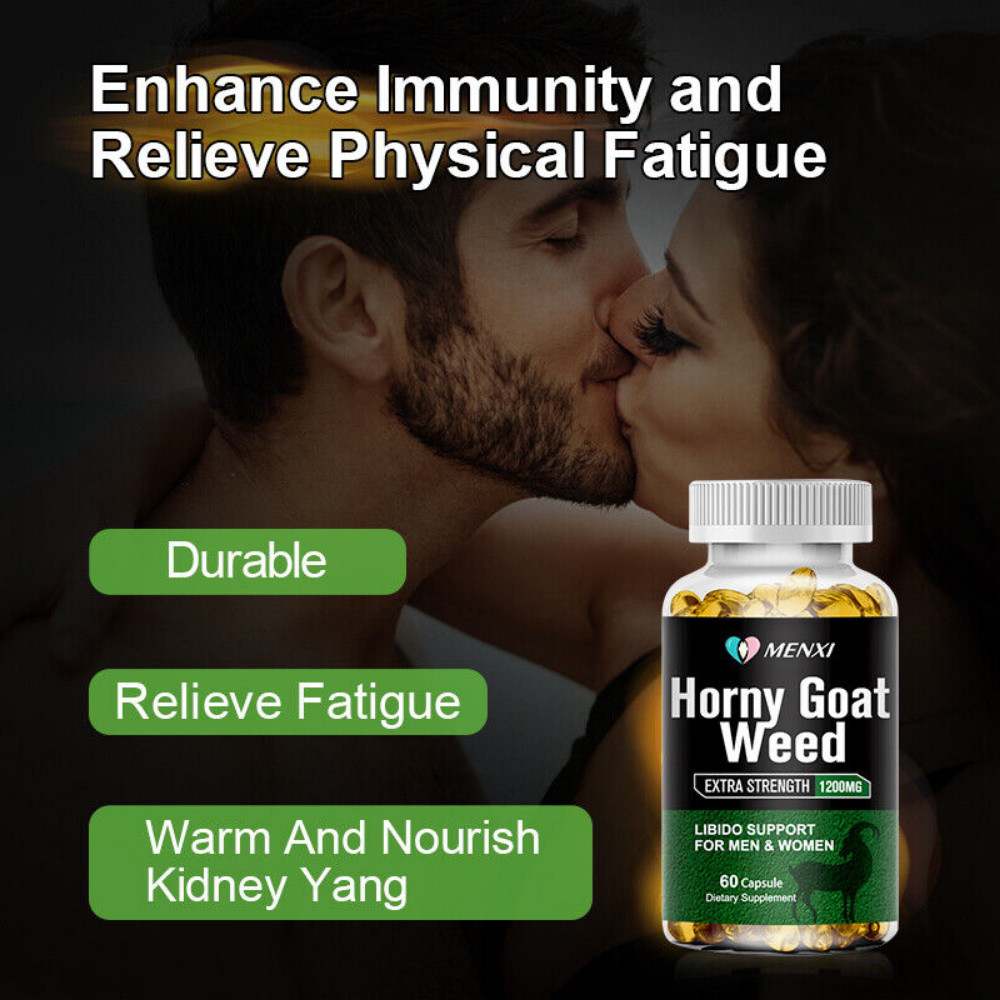 Horney Goat Weed Capsules Extra Strength 1200mg Libido Support for Men & Women