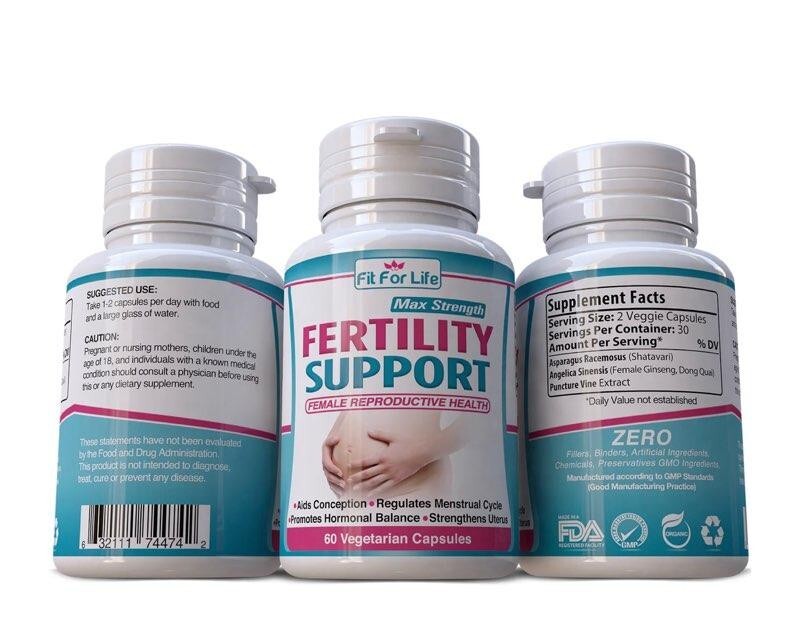 FEMALE FERTILITY AID SUPPORT REPRODUCTIVE NATURAL PREGNANCY SUPPLEMENT 60 CAPS