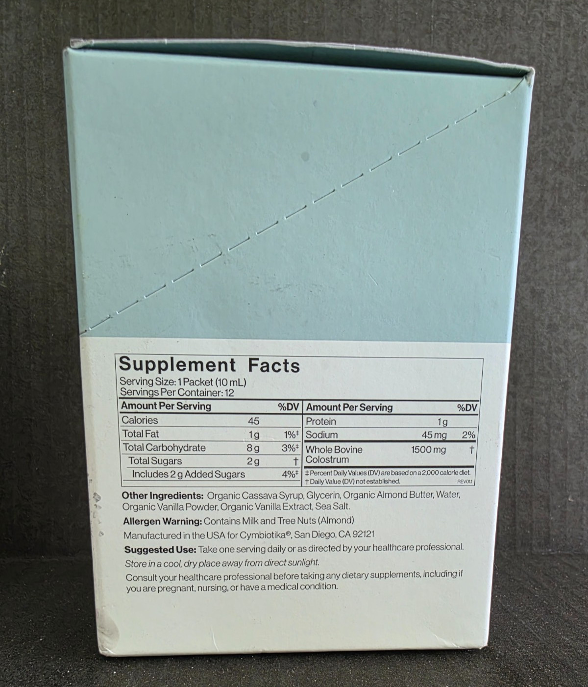 CYMBIOTIKA Liquid Colostrum, Grass-Fed, Immune, Gut & Skin Health, 12 packets x2