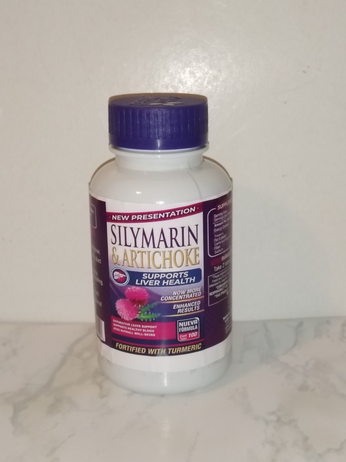 SILIMARIANO y Alcachofa Cardo Mariano Depura Hígado Desintoxica La Sangre 100Tbs