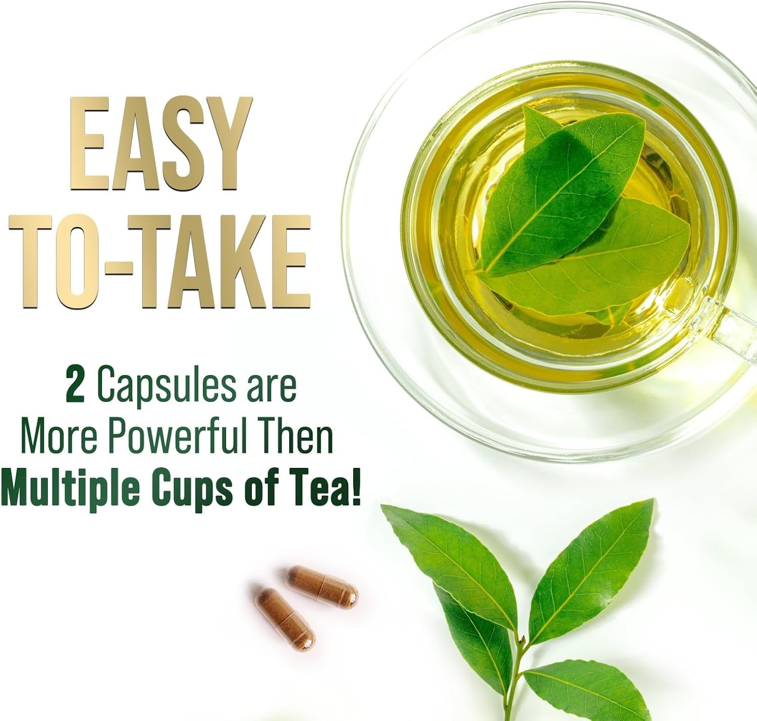 Green Tea Fat Burner 1000mg EGCG Extract Natural Weight Loss Supplement Capsules
