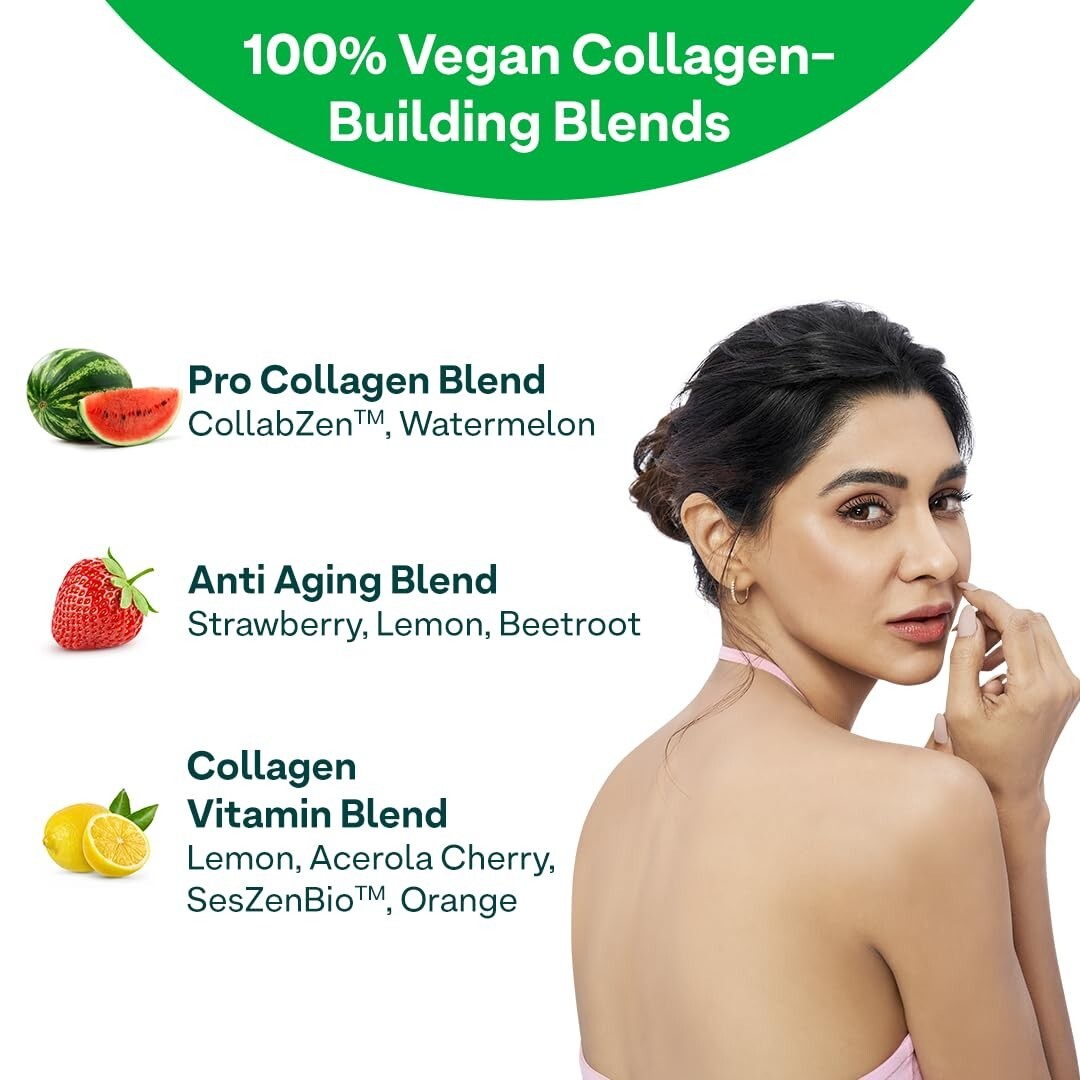 OZiva Plant Based Collagen Supplement for Women & Men 250g (Watermelon)