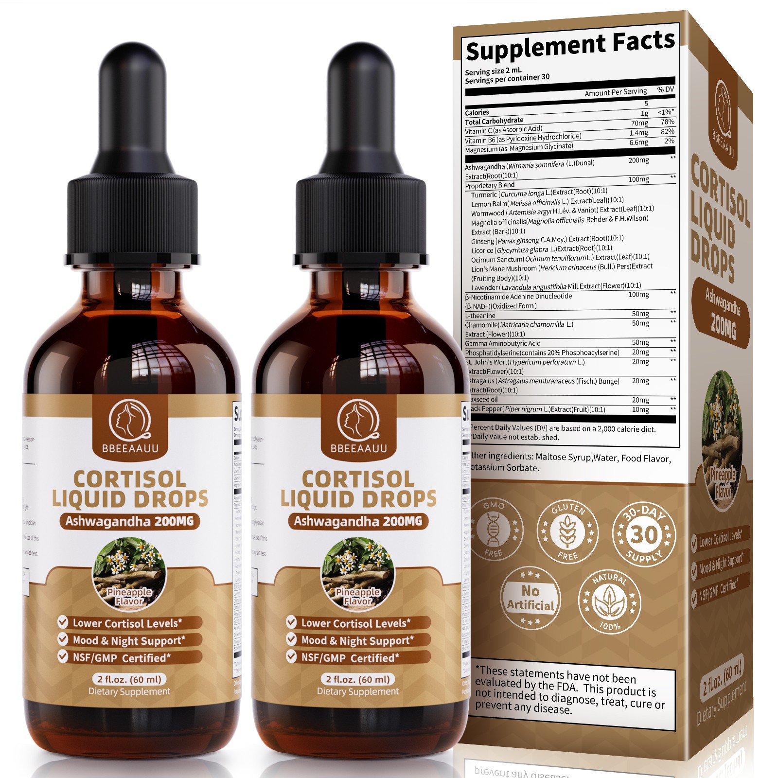 Cortisol Supplements for Women & Men Cortisol Manager Reducer Focus Energy