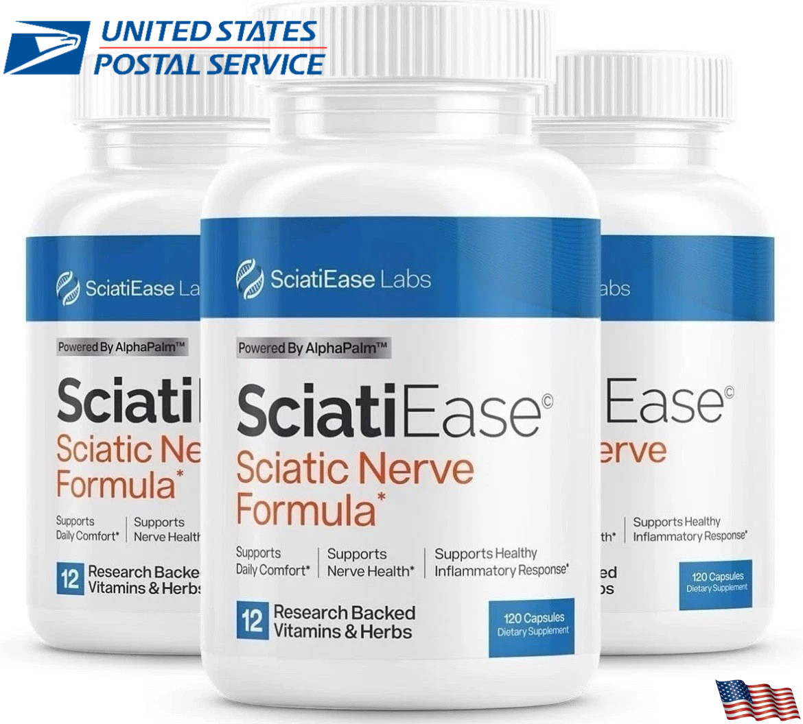 3 Pack SciatiEase Labs Sciati Ease Sciatic Nerve Formula 120 Cap NEW ! Exp 2027