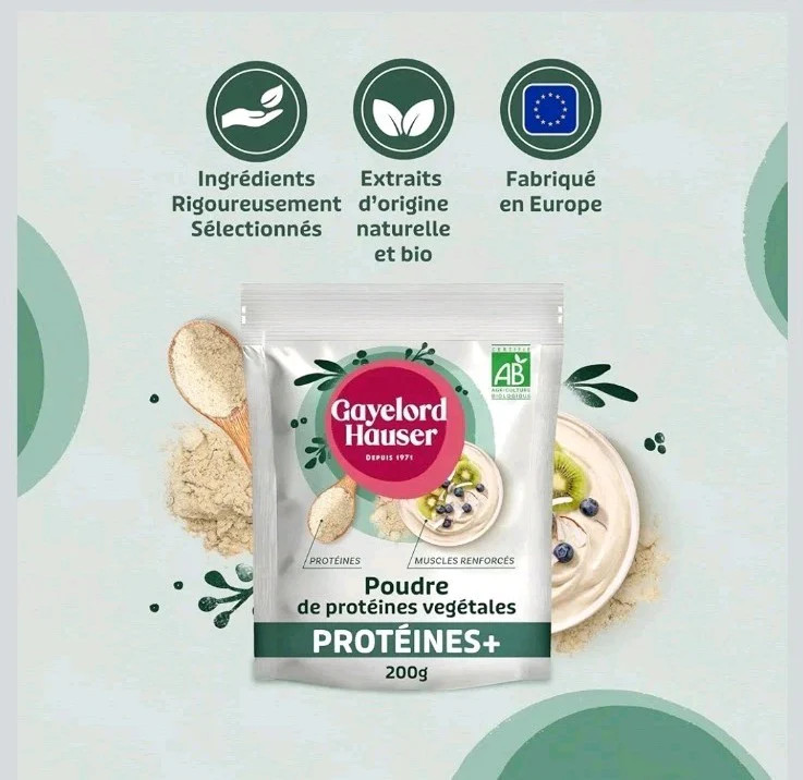 GAYELORD HAUSER – Organic Plant Protein Powder – 200 g – 16 g Protein per Servin