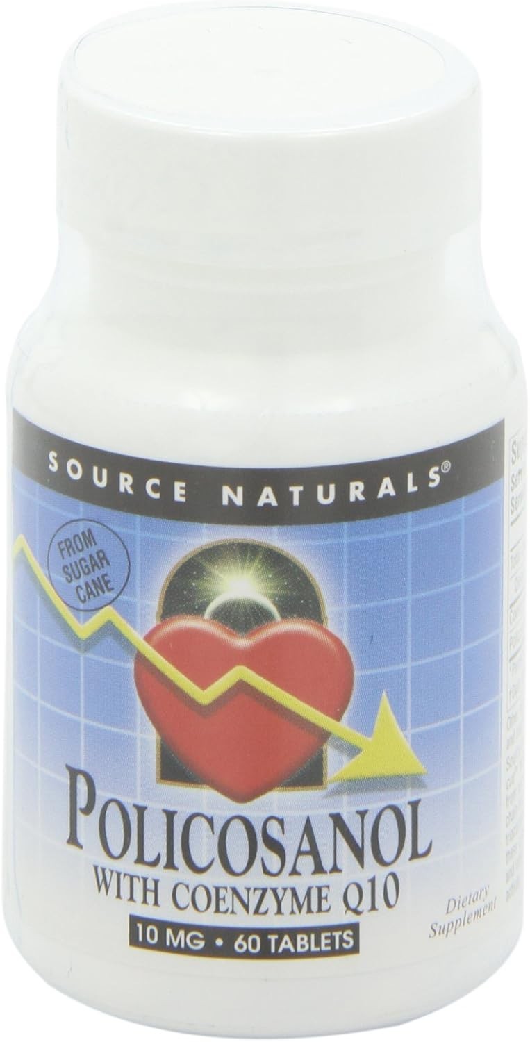 Policosanol 10mg with Coenzyme Q10 – 60 Vegetarian Tablets for Heart Health