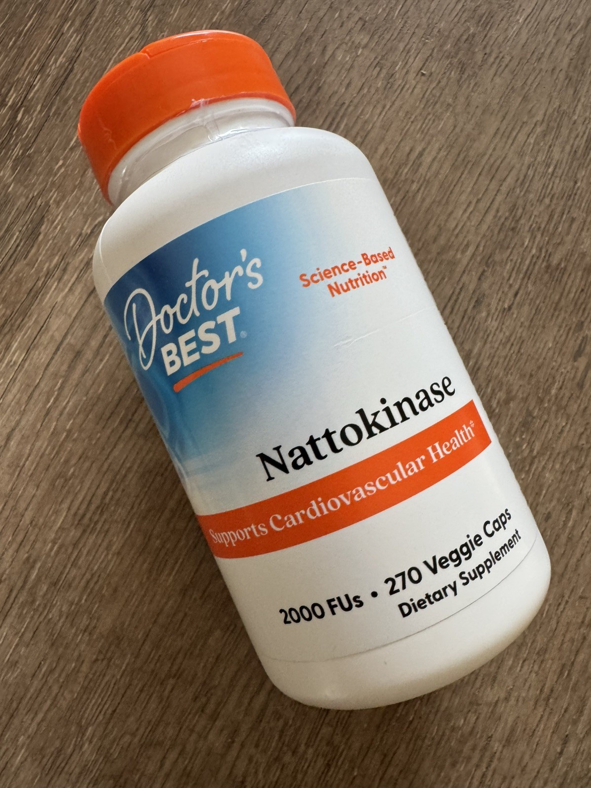 Nattokinase Supplement, Non-GMO, Vegan, Gluten-Free, 270 Veggie Capsules