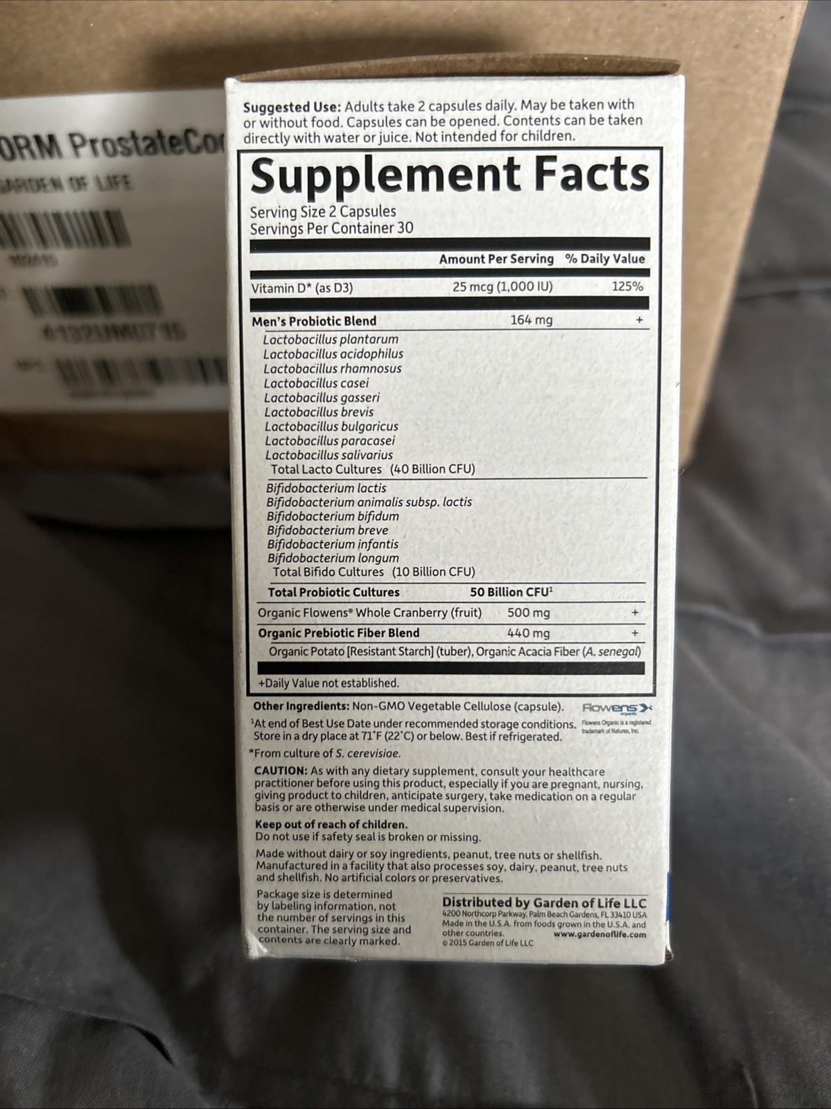 6 Garden of Life Dr. Formulated Probiotics Prostate + 50 BILLION. 300 Caps 4/26