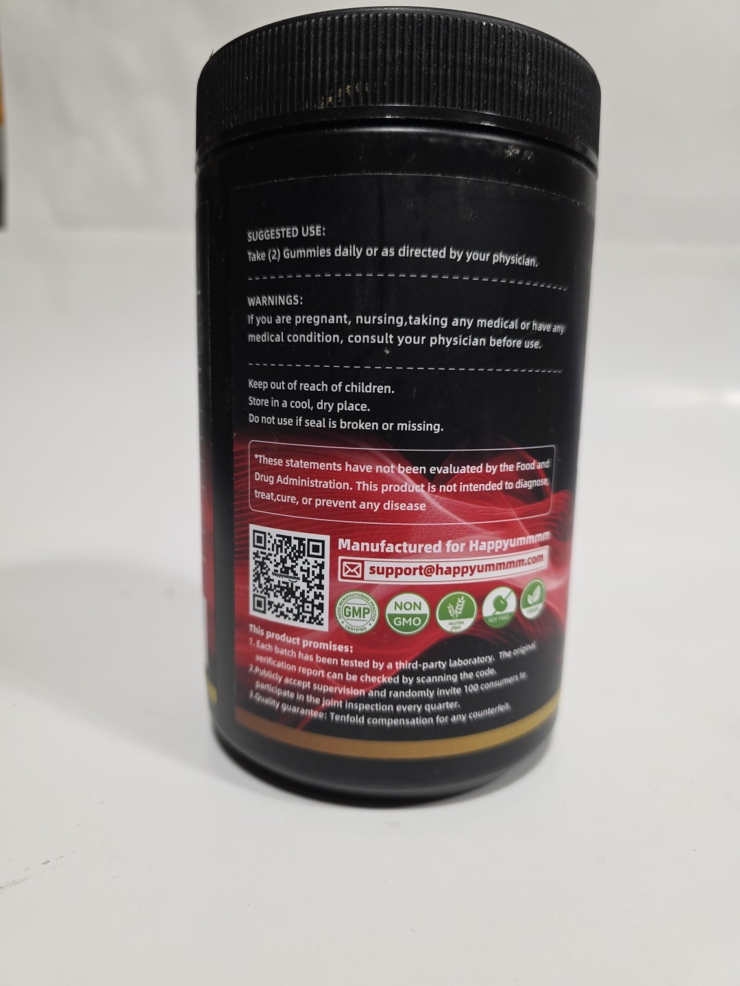 Happyummmm-Creatine Monohydrate Gummies- 5000 Mg- 90ct Strawberry|EXP 6/27|