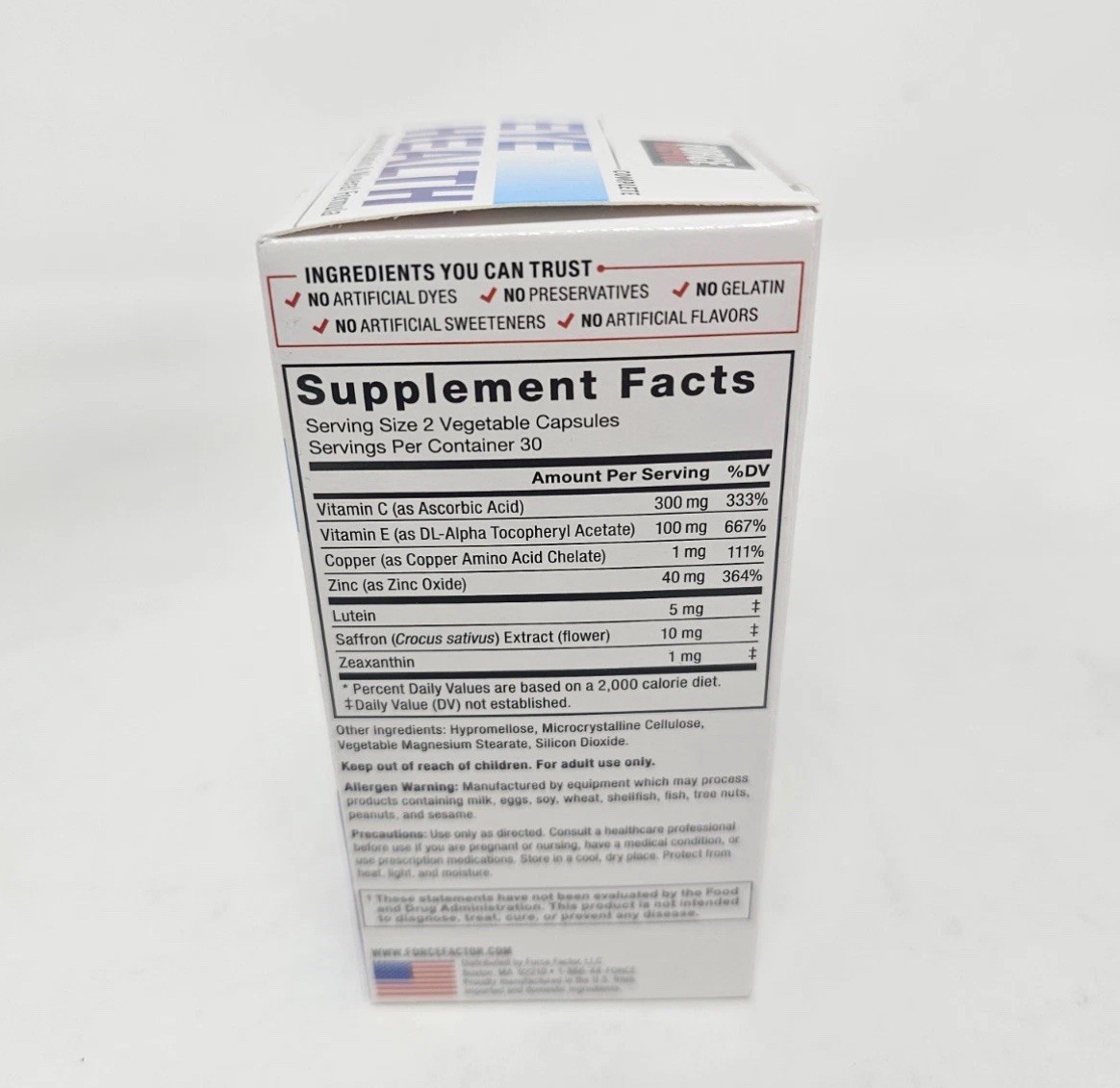 Force Factor Complete Eye Health Clinical Strength Eye Vitamins Ex 07/26 – BNIB