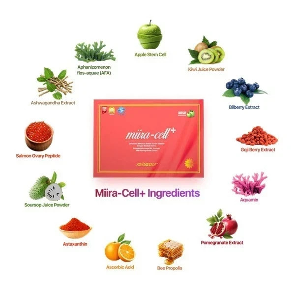 Miira-cell+ plus by Revoobit International 24 Sachet Stem Cell Nutrition (1 Box)