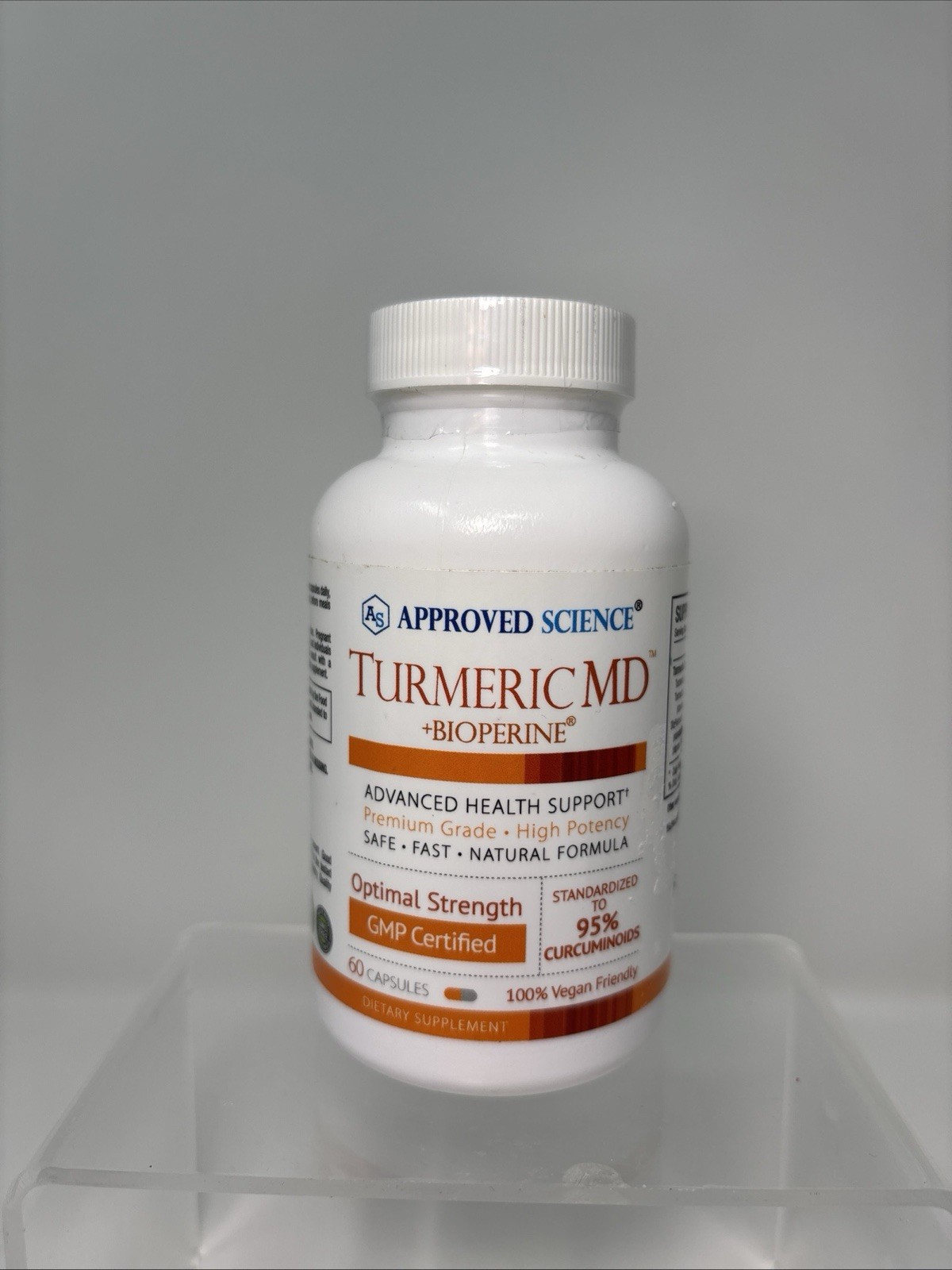 Approved Science Turmeric MD Plus Bioperine 60capsuled Exp03/2027