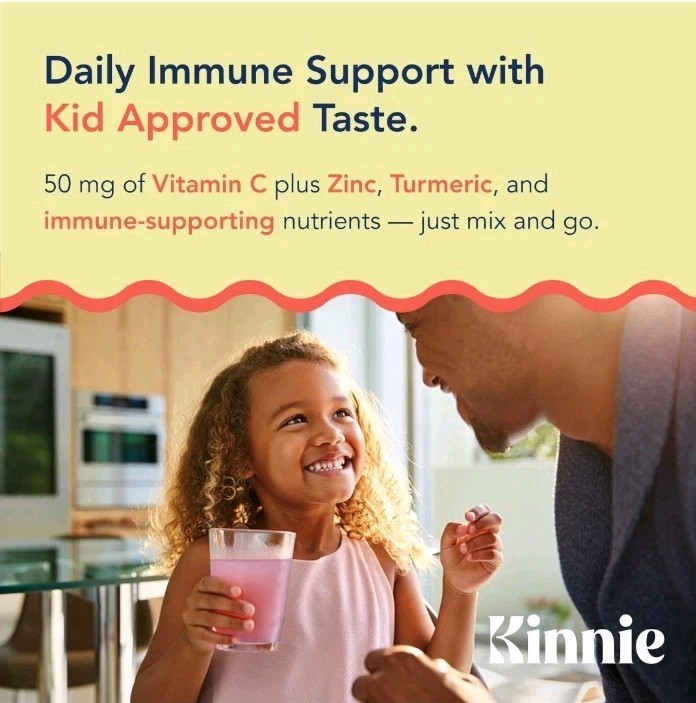 Kinnie Kids Immune & Hydration Drink Mix – Mixed Berry Sugar Free Zinc 01/2027