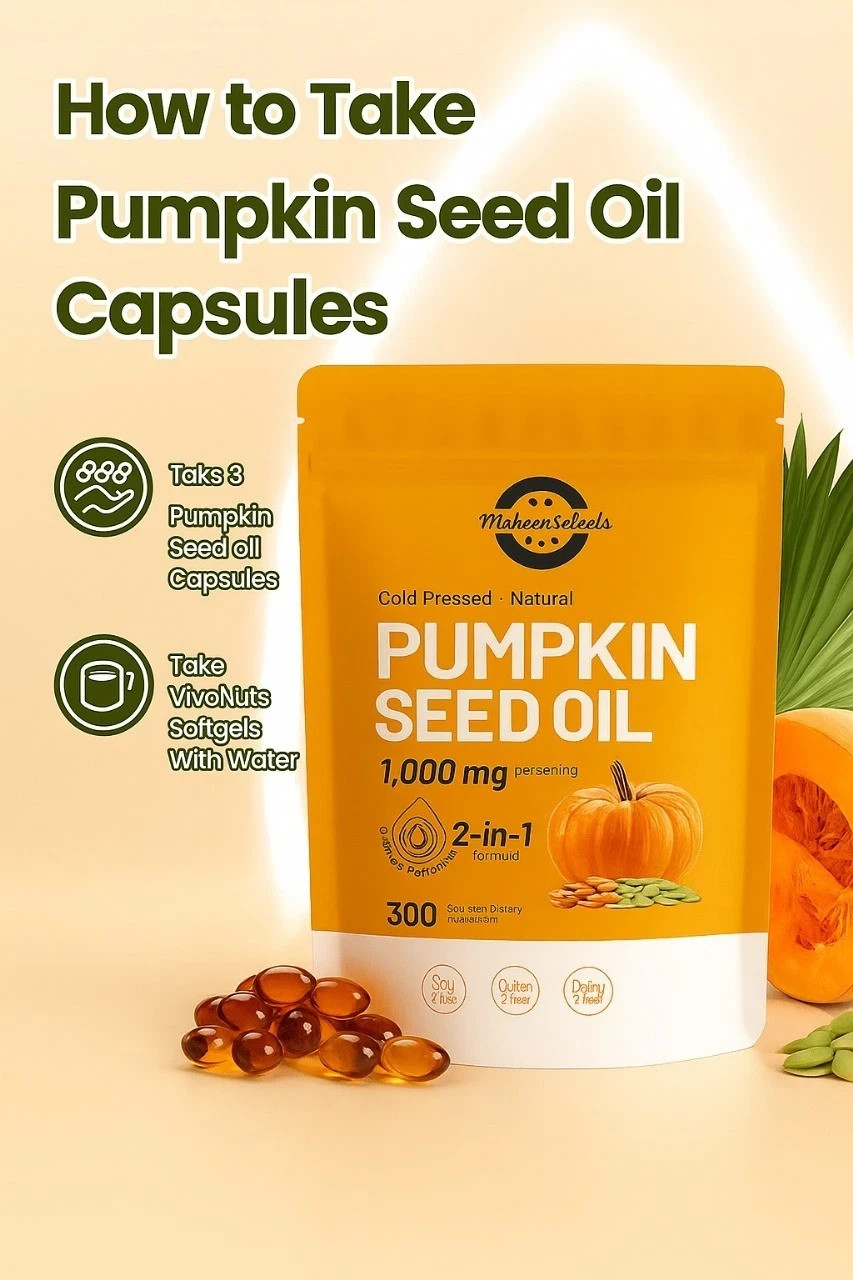 Pumpkin Seed Oil 1000mg with Saw Palmetto 300 Softgels