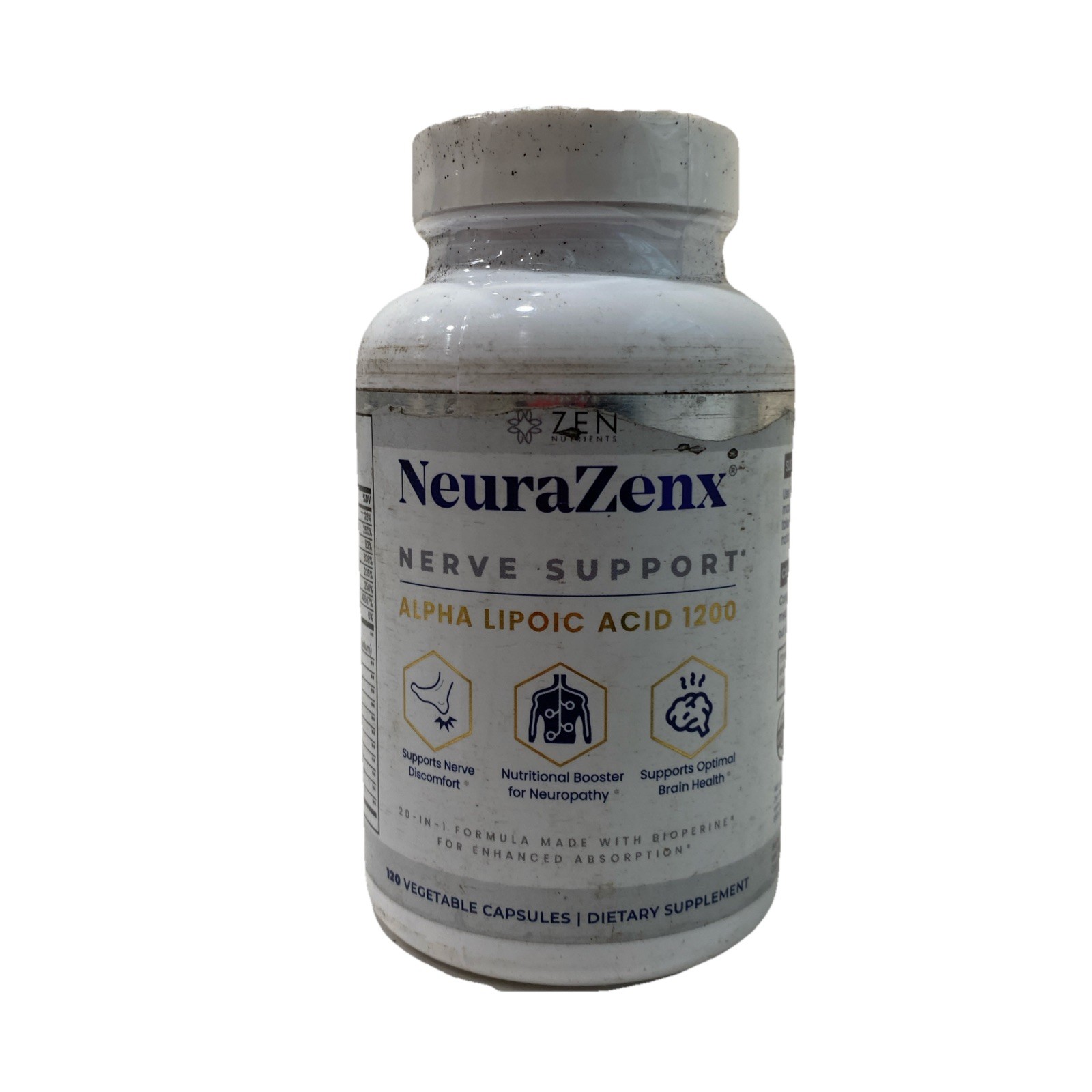 Zen Nutrients NeuraZenX Nerve Support & Peripheral Neuropathy Support 120 Caps