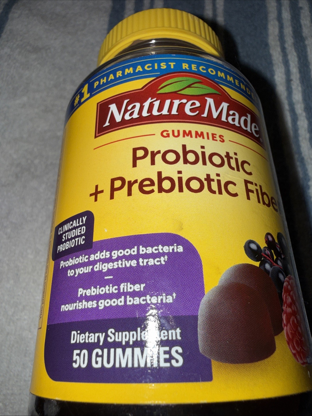 Probiotic Prebiotic Fiber Gummies for Daily Gut Health Fiber Supplement with