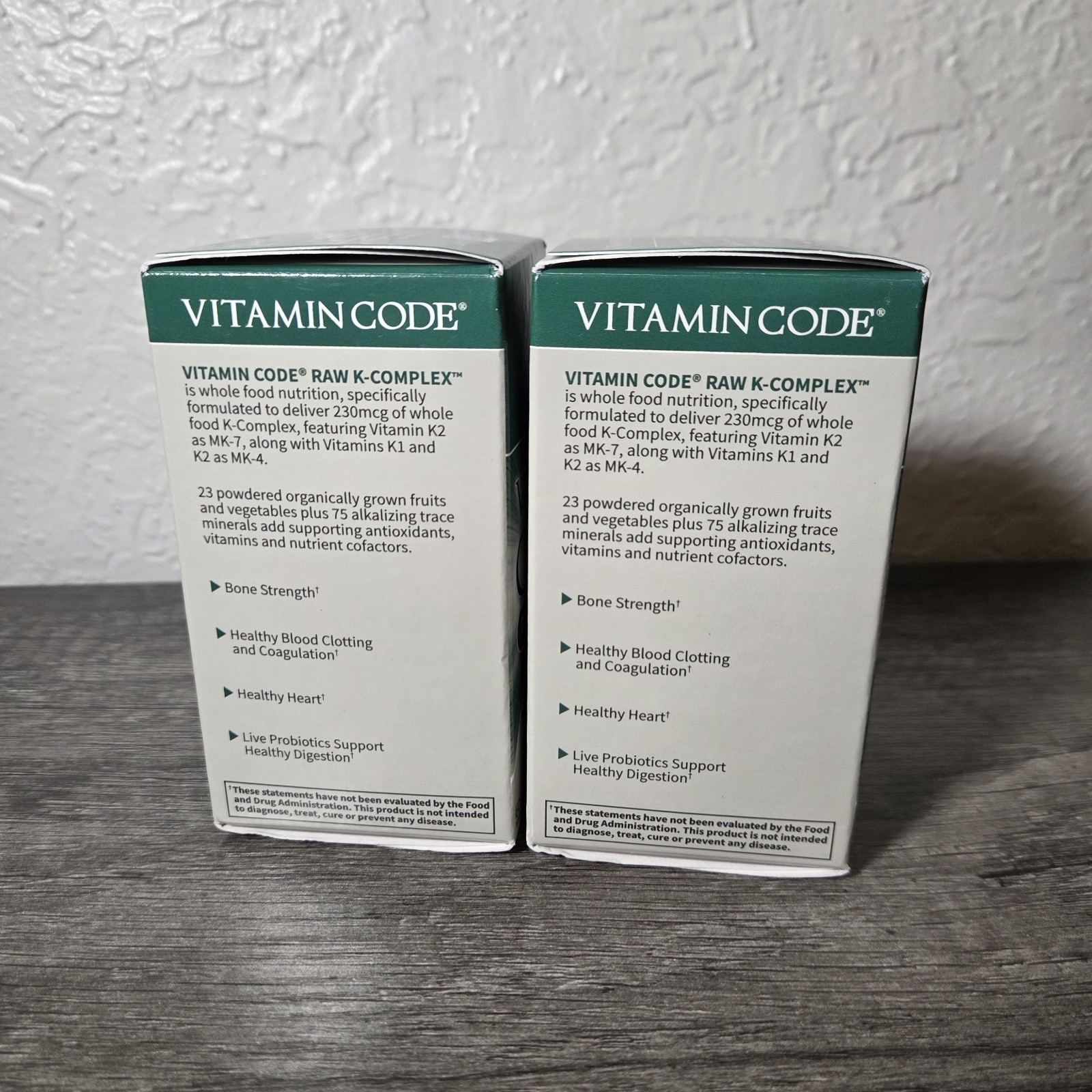 2PK Garden of Life Vitamin Code Raw K-Complex 60 Veggie Caps Exp 10/27 NEW