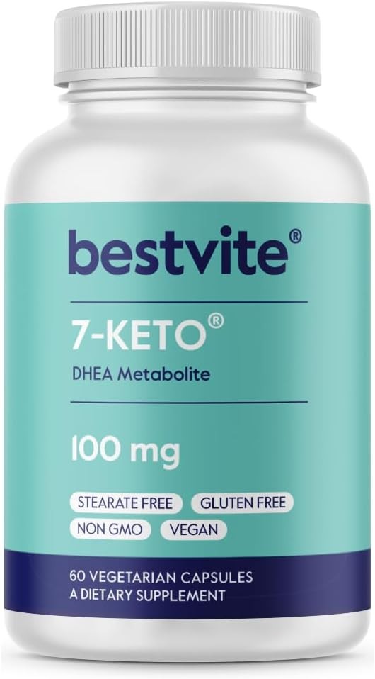 BESTVITE 7-Keto 100mg DHEA (60 Vegetarian Capsules) – No 1 Count (Pack of 60)
