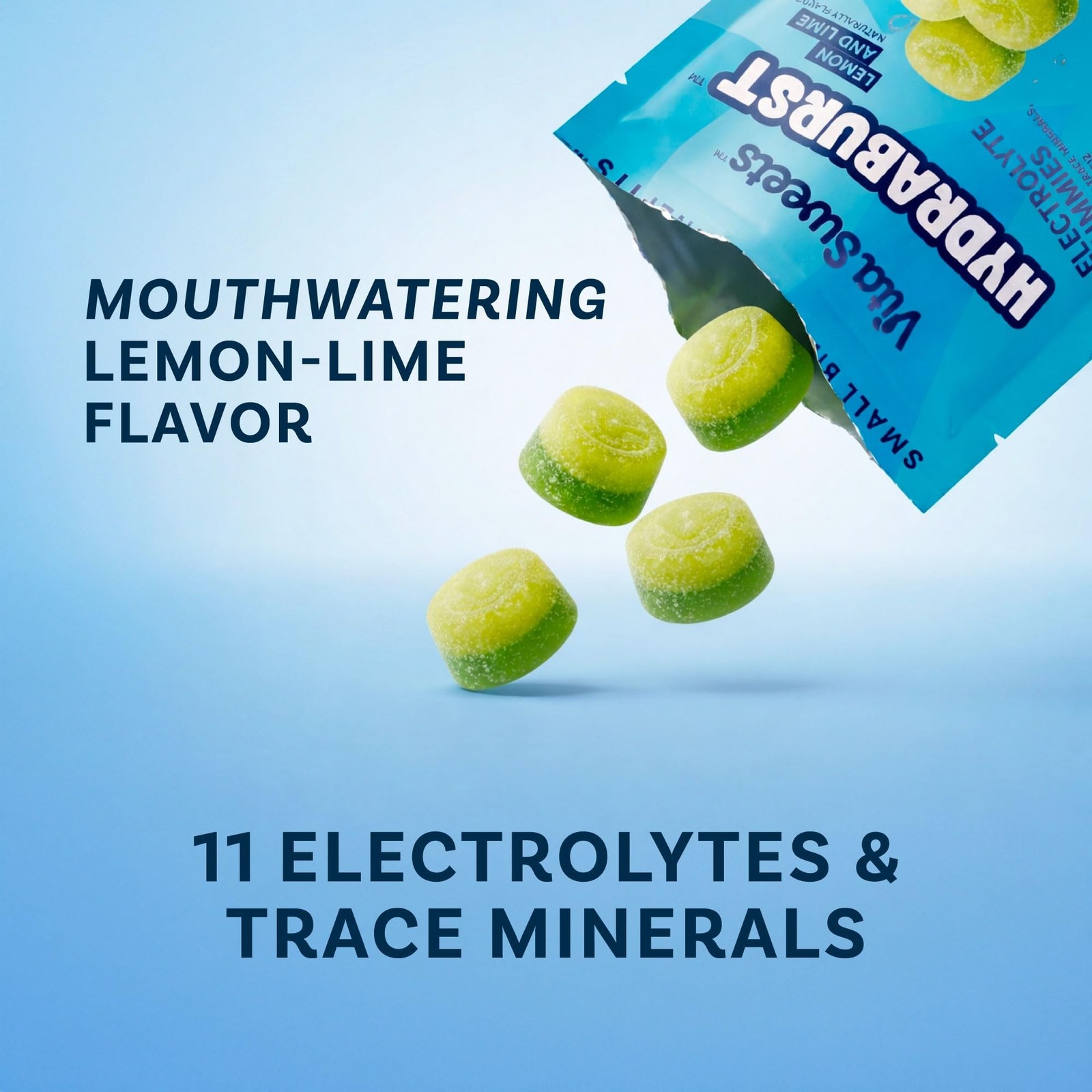 HydraBurst Electrolyte Gummies – Lemon Lime | Reduced Sugar* | Scientifically…