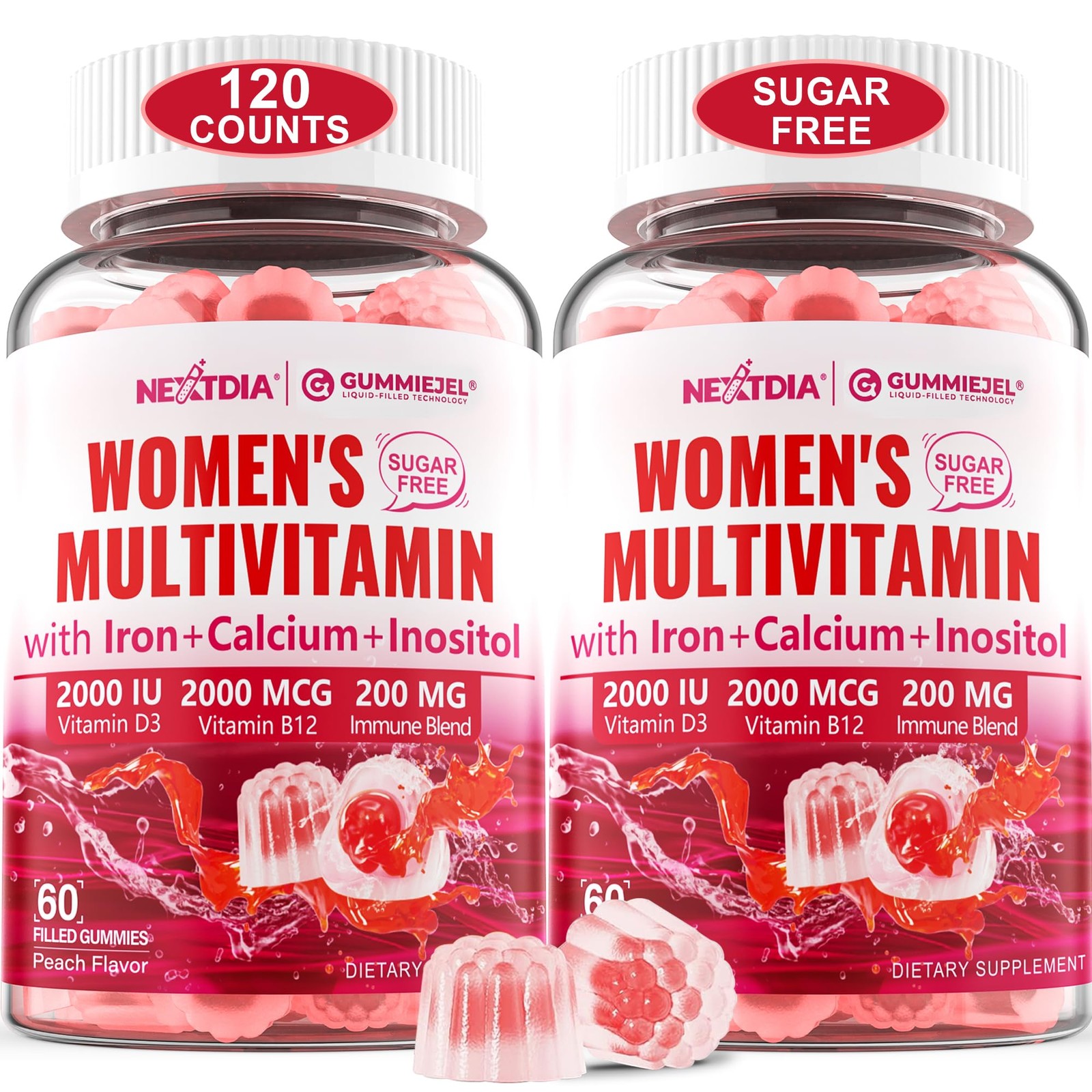 (2 Pack) Sugar Free Methylated Multivitamin for Women 60 Count (Pack of 2)