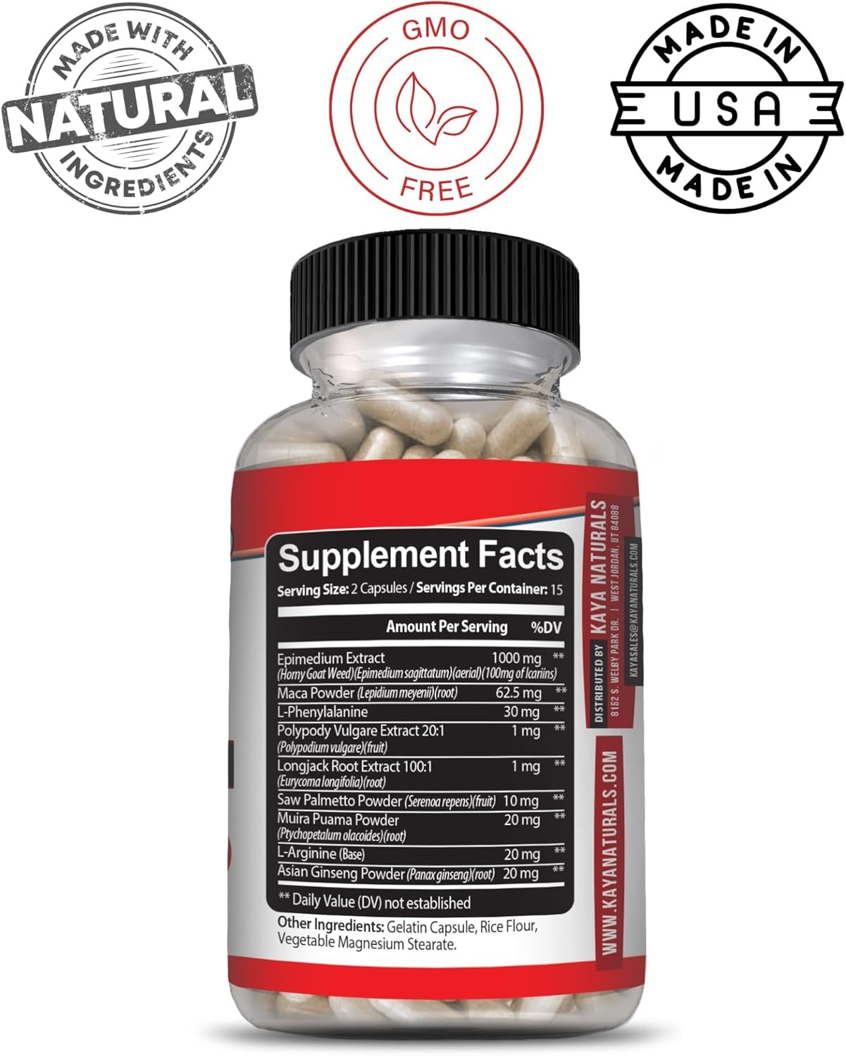 Horny Goat Weed for Men & Women 1560mg Complex with Maca, Saw Palmetto 30 Count