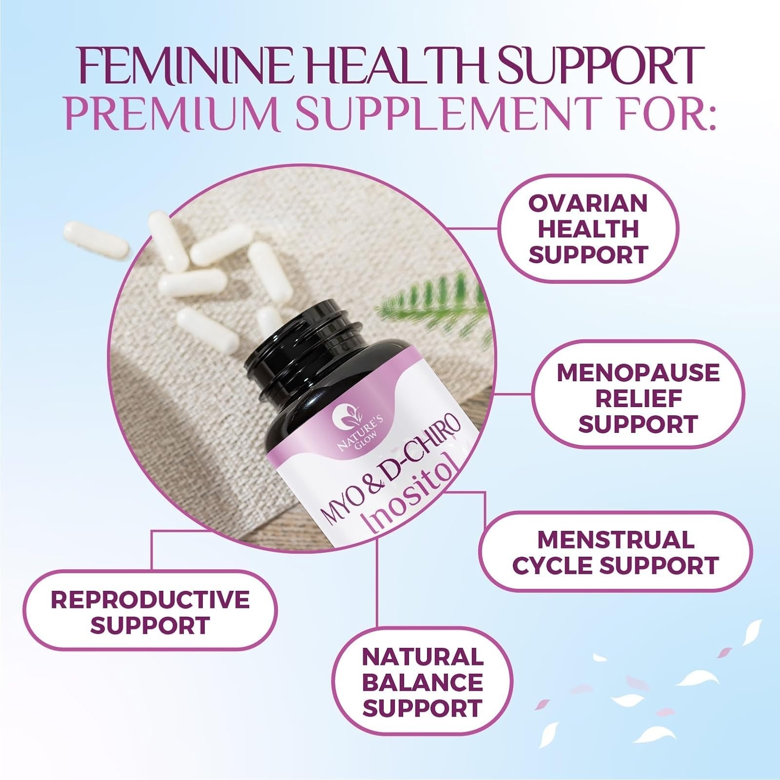 Myo-Inositol & D-Chiro Inositol 1025mg – Vegan Hormone Support Capsules