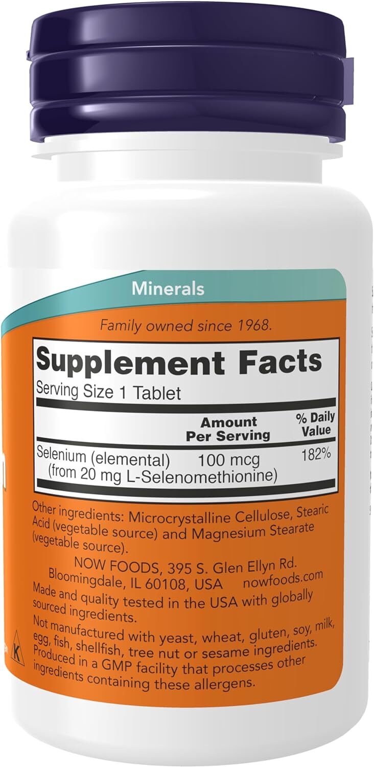 Supplements, Selenium (L-selenomethionine) 100 Mcg, Essential Mineral*, 100