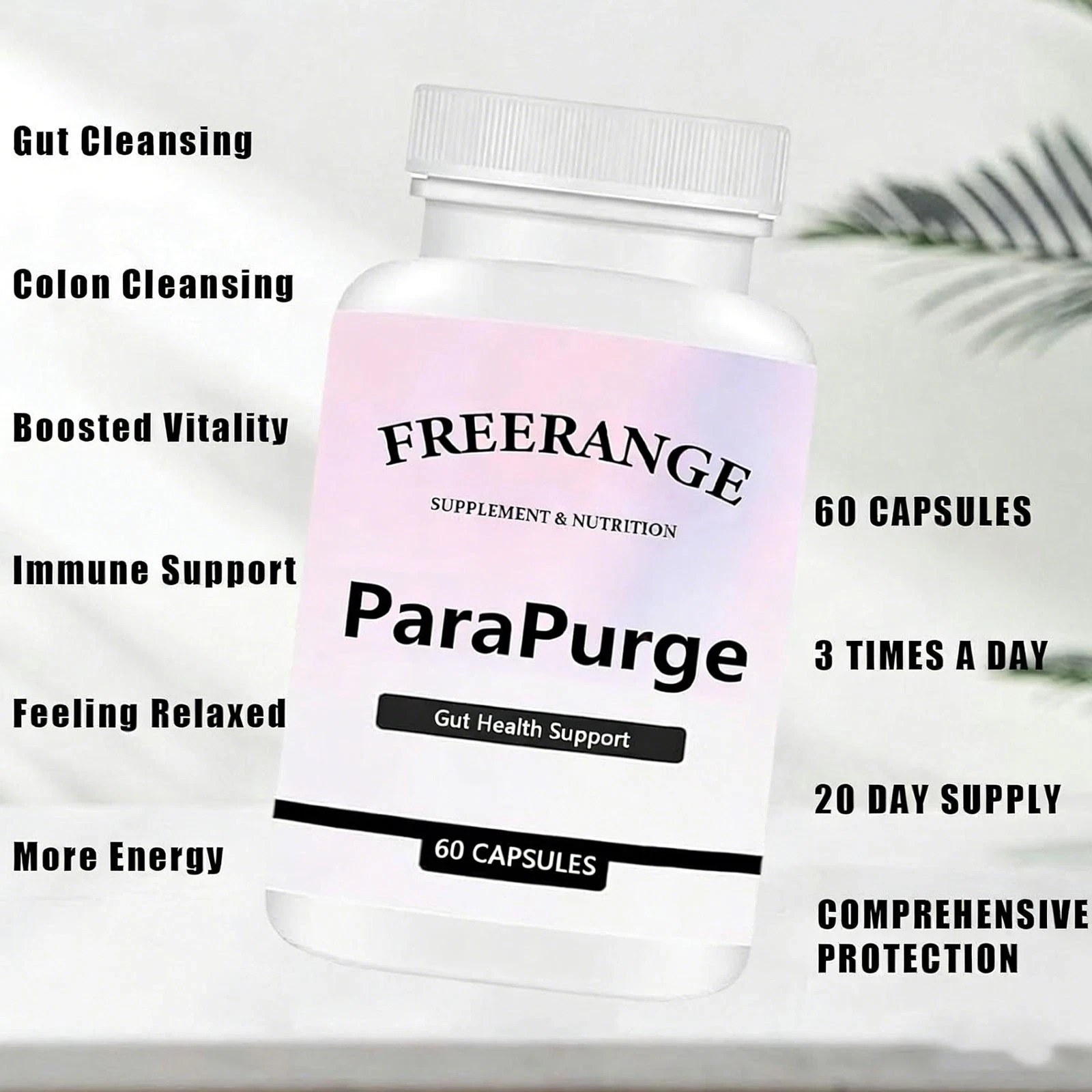 2Pcs ParaPurge Advanced Parasite Cleanser – Gut Health Support 60 Capsules New