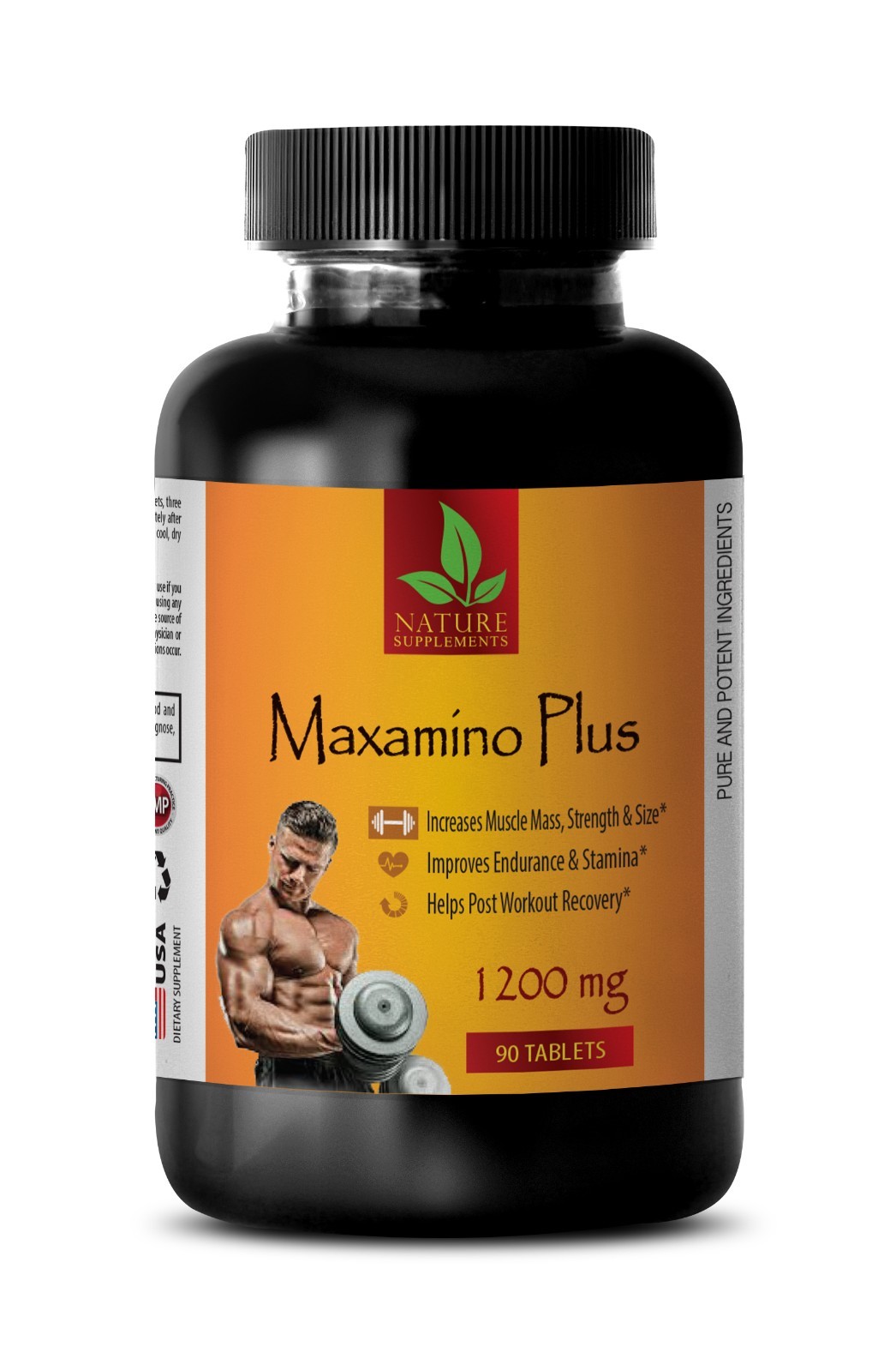 Pre Workout Capsules – MAXAMINO PLUS 1200 – Builds Muscle And Mass 1B