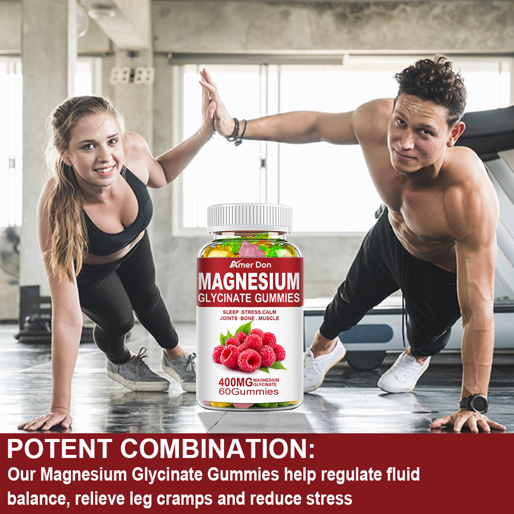 Magnesium Glycinate Gummies – Magnesium Supplements – Highest Potency 60 Gummies