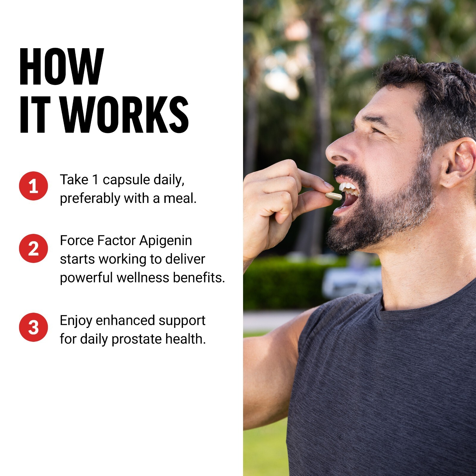 Force Factor Apigenin 50mg, Prostate Support Supplement, 60 Vegetable Capsules