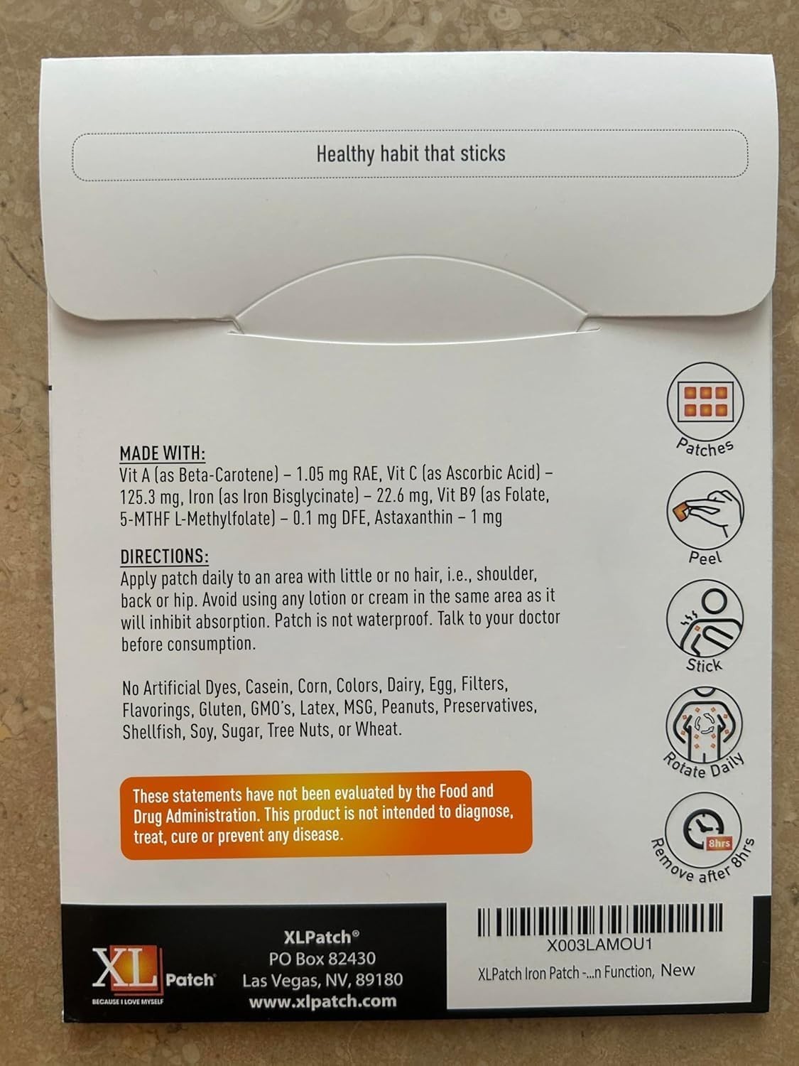 XLPATCH Iron Plus Topical Patch 30-Day Supply