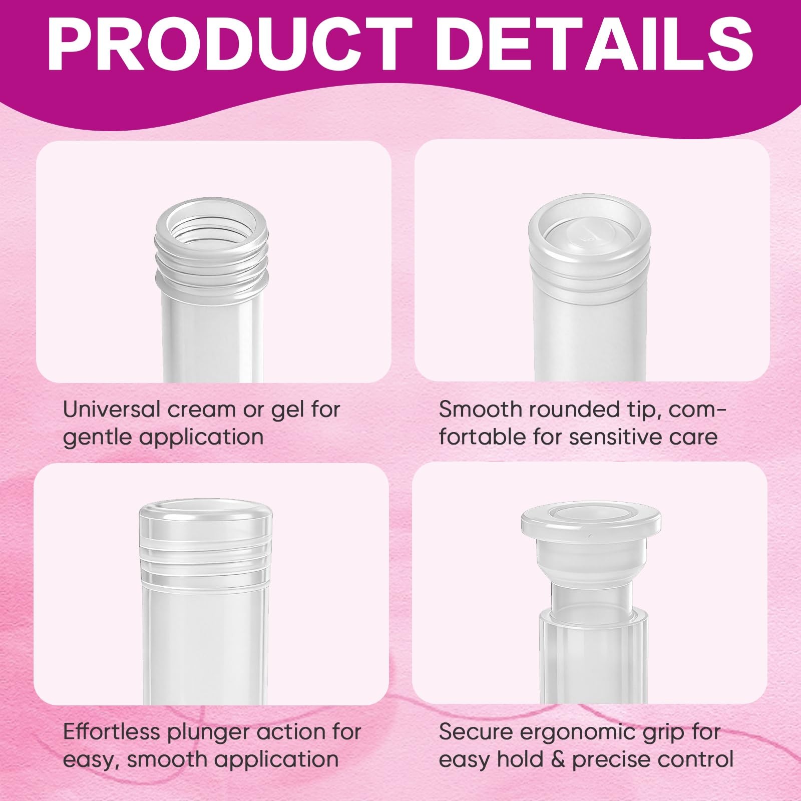 32 Pack Disposable Vaginal Cream Applicators for Women, Suppository Applicato