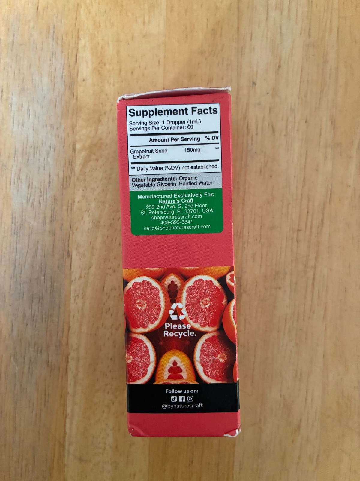 Natures Craft Grapefruit Seed Extract Concentrate Liquid Herbal Supplement 60ml