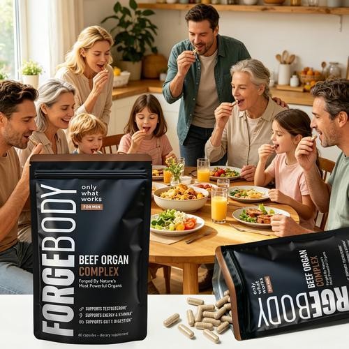 FORGEBODY Beef Organ Capsules Complex Supplement Supports Body Health & Brain