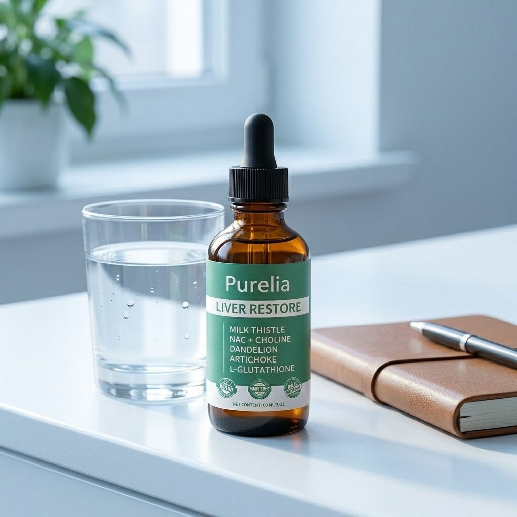 Purelia Liver Restore, Complete Liver Support Supplement with Milk Thistle 60ml