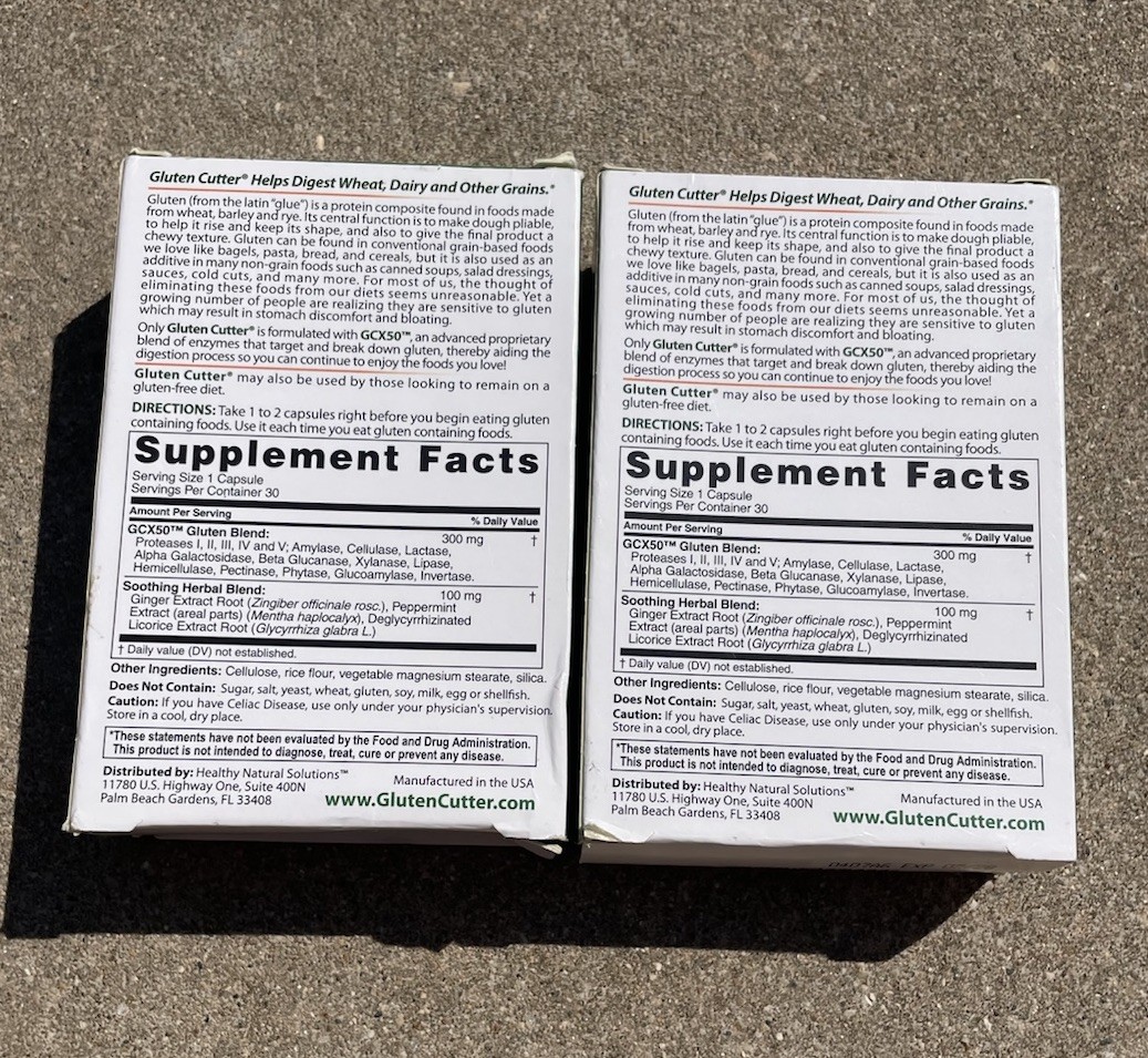 2-Healthy Natural Systems Gluten Cutter Vitamin Capsule- 30 Count Fast-Acting