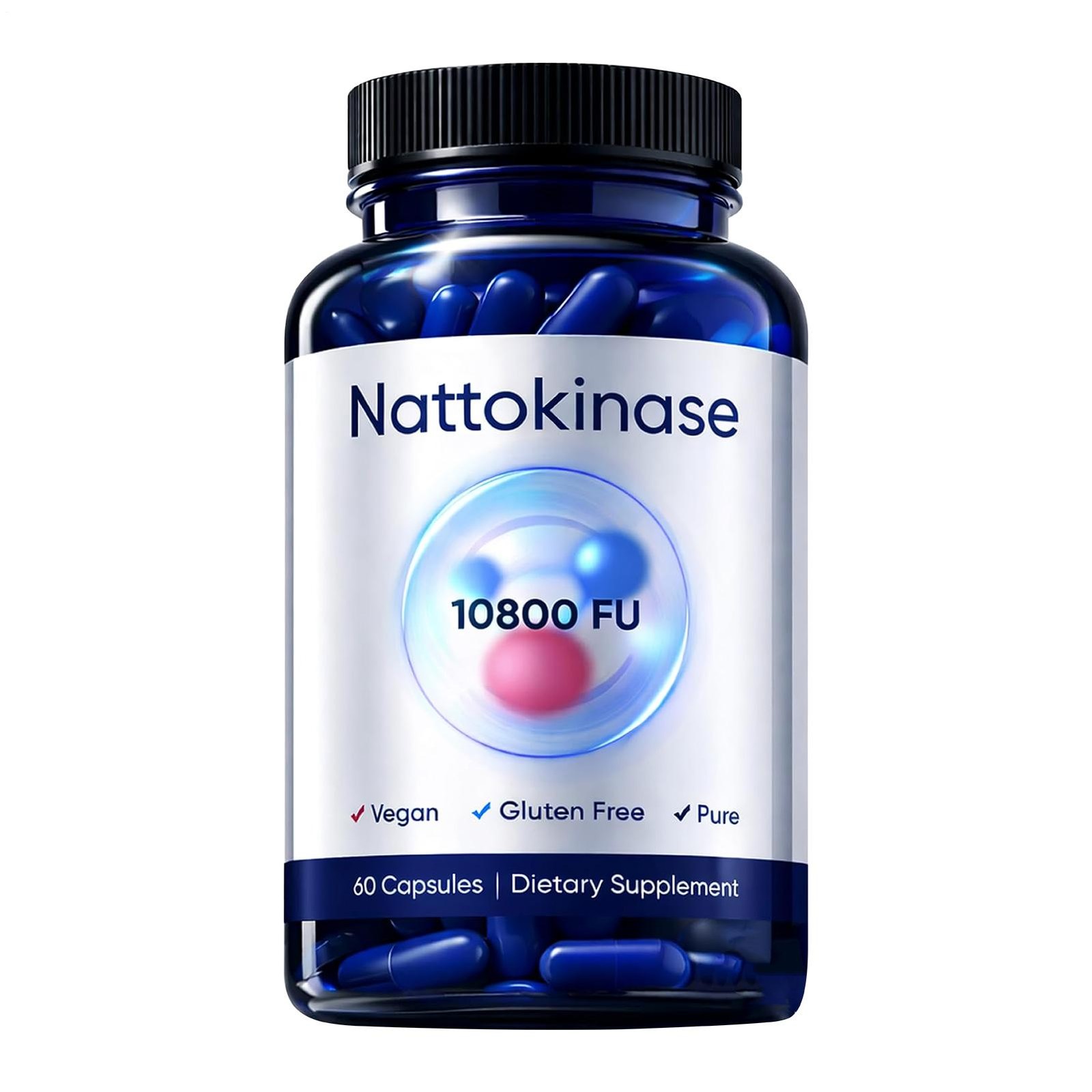 Nattokinase Supplement – 10800 FU 60 Capsule Supplement Pills Per Serving HOT