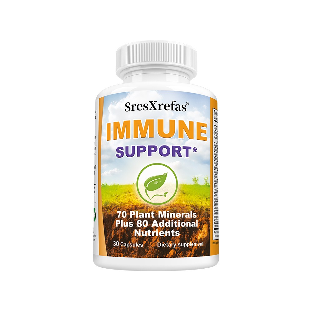 Immune Support With 70 Plant Minerals Plus Eye Brain Health 30/60/120 Capsules