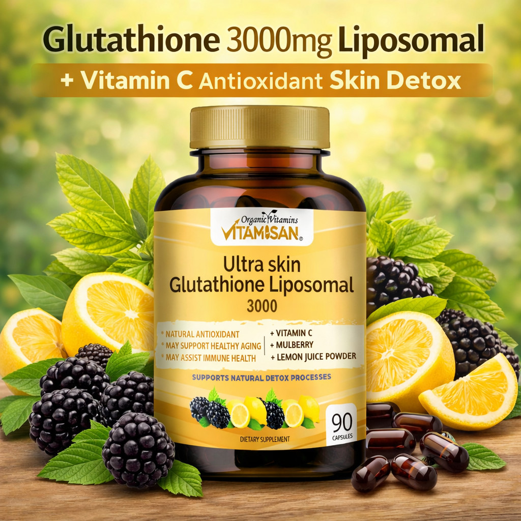 Liposomal Glutathione 3000mg High Absorption Antioxidant + Vitamin C 90 Caps