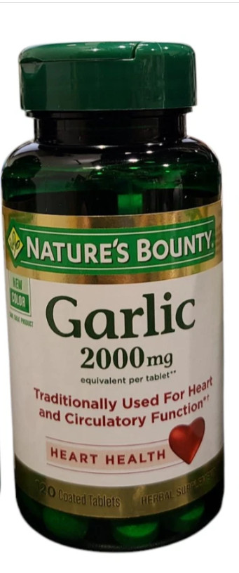 Nature’s Bounty Garlic 2000mg Blood Pressure Supplement 120 Tablets