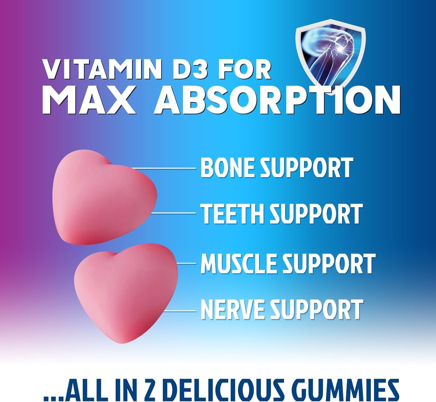 Calcium Gummies with Vitamin D3, Sugar Free Calcium Gummy for Adults & Kids