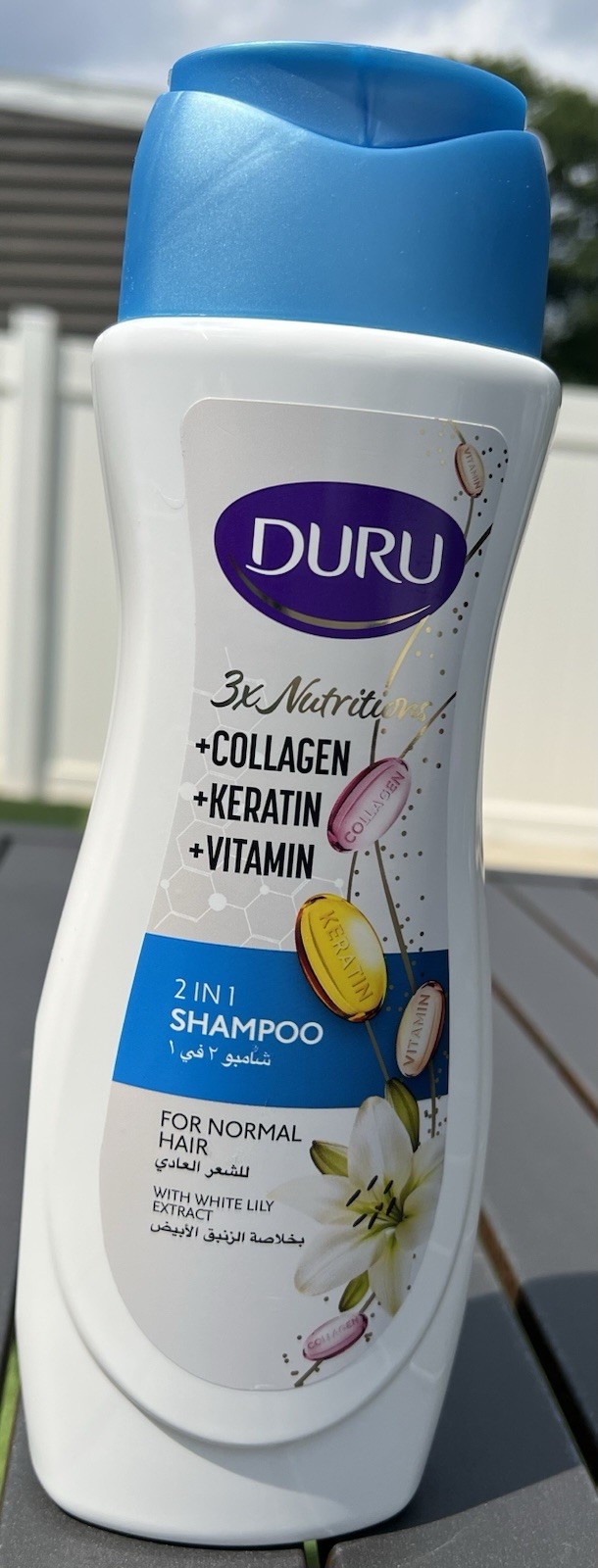 DURU 3x Nutritions Collagen Keratin Vitamin 2 In 1 SHMPOO For Normal Hair.600ml