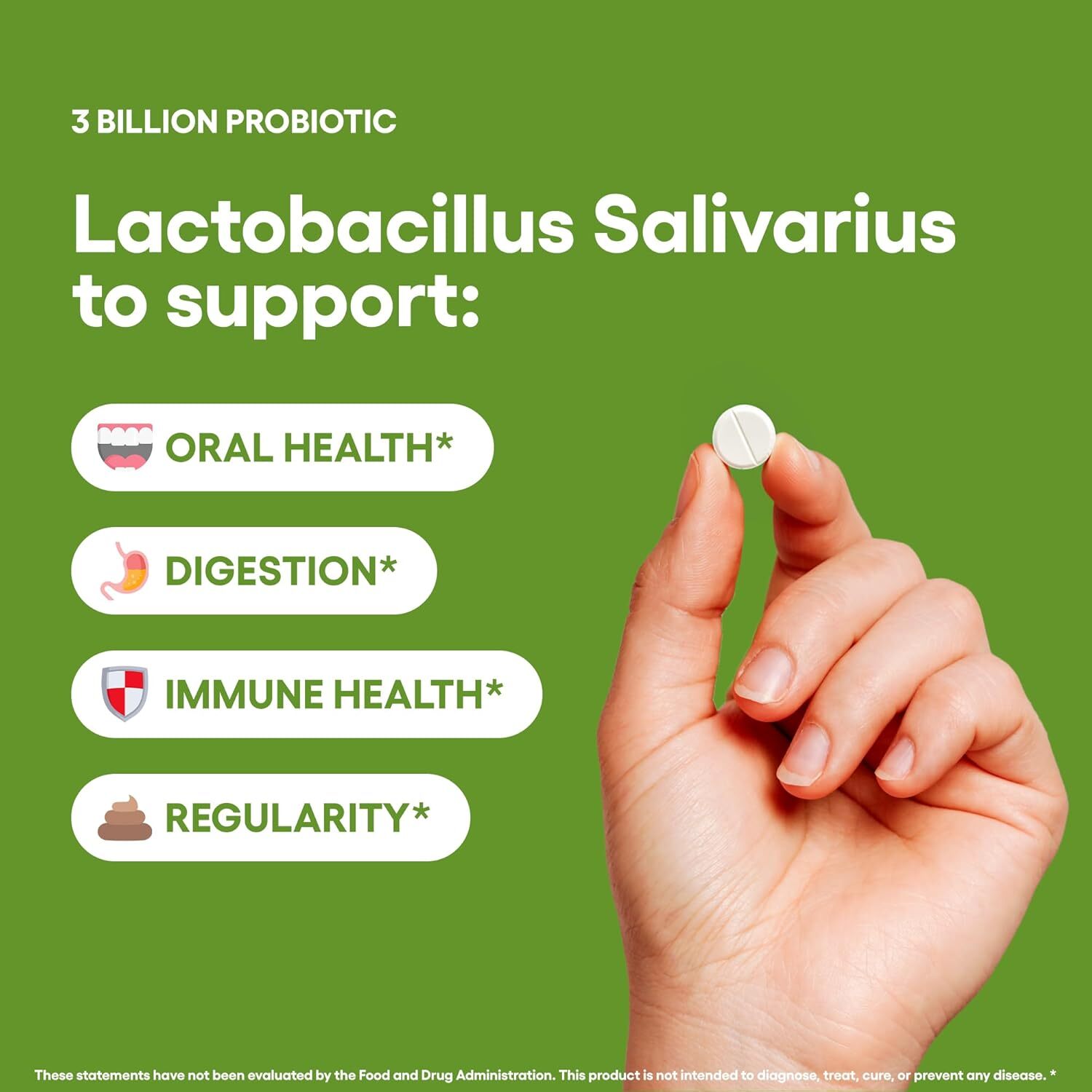 Lactobacillus Salivarius Probiotic Supplement 240 Tablets 3 Billion CFU