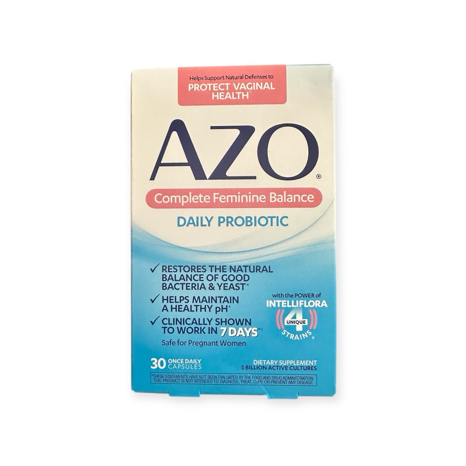 Azo Complete Feminine Balance Daily Probiotic 30 Once Daily Caps Exp 2027+