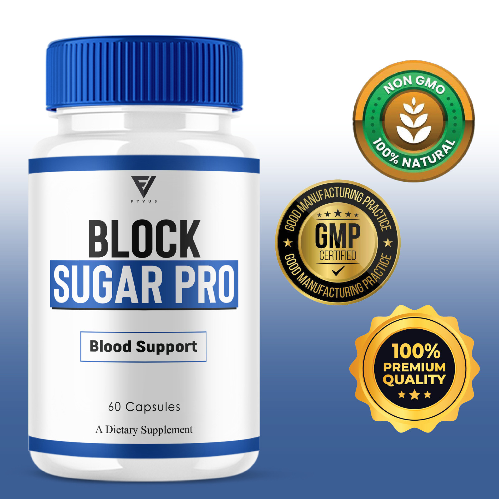 (5 Pack) Block Sugar Pro Blood Support, BlockSugarPro Advanced (300 Capsules)