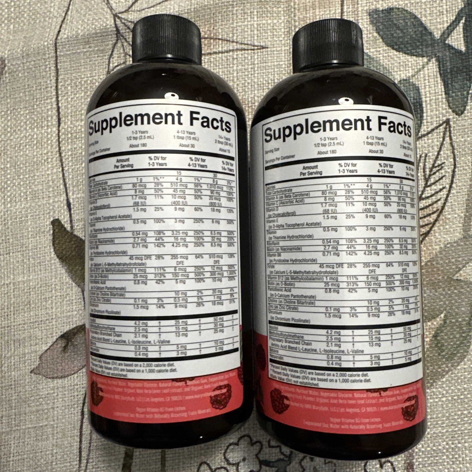 Lot Of 2 – Liquid Morning Multivitamin, Raspberry, 15.22 fl oz (450 ml) 05/27